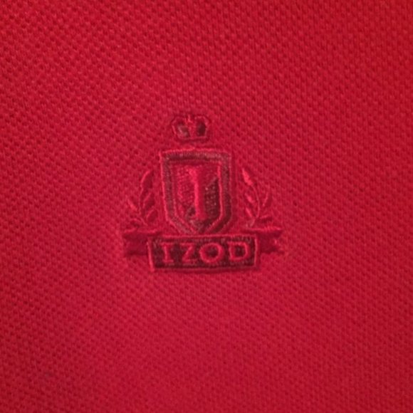 IZOD short sleeve Polo Shirt, red, size XL - Picture 4 of 6